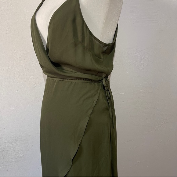 Olive green wrap dress - Picture 7 of 9